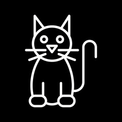 Black Cat Vector Icon