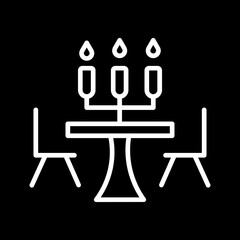 Candlelight Dinner Vector Icon