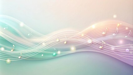 Serene Musical Waves An Abstract Background of Flowing Melodies and Gentle Illumination