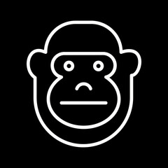 Gorilla Vector Icon