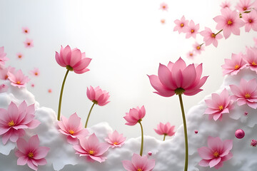 Naklejka premium Flowers card background wallpaper