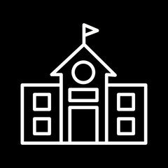 School Building Vector Icon