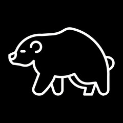 Brown Bear Vector Icon