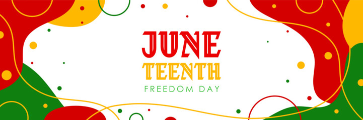 Juneteenth. Emancipation Day and African American Heritage. Festive banner poster. Vector illustration