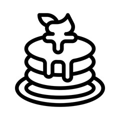 poffertjes line icon