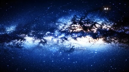A Stunning Night Sky Image Featuring a Vivid Milky Way Galaxy with Bright Stars and Cosmic Dust