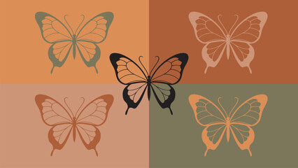 Butterfly silhouette vector