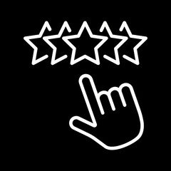 Review Stars Vector Icon