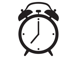 CLOCK SILHOUETTE WHITE BACKGROUND