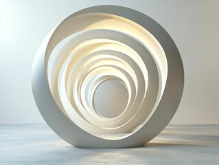 Obraz premium Abstract White Circles