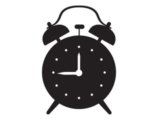 CLOCK SILHOUETTE WHITE BACKGROUND