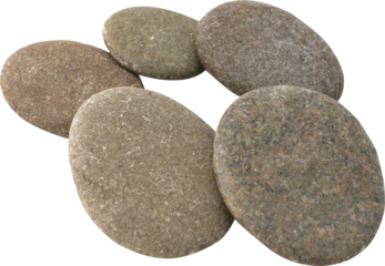Pebbles on transparent background