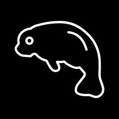 Manatee Vector Icon