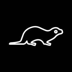 Obraz premium Sea Otter Vector Icon