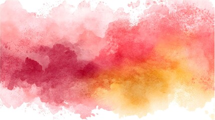 Obraz premium Soft Warm Minimal Watercolor Background with Subtle Blends of Red, Pink, and Yellow for Creative Projects
