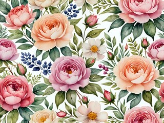 Watercolor floral background