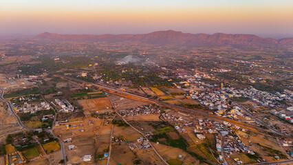 scenic ariel view of pushkar in rajasthan