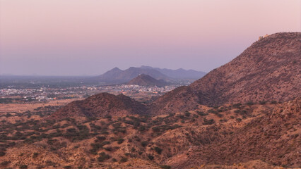 scenic ariel view of pushkar in rajasthan