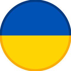 Ukraine Flag Badge Icon