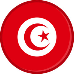 Obraz premium Tunisia Flag Badge Icon