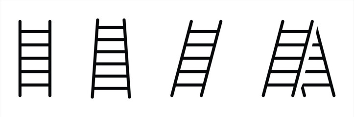 wooden stairs icon. simple ladder icon vector illustration