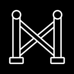 Crime Scene Tape Vector Icon