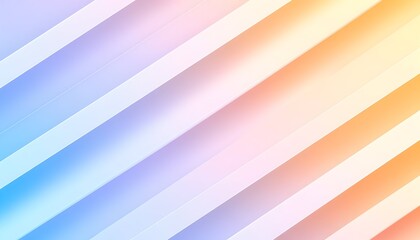 Obraz premium Diagonal pastel stripes in shades of blue, orange, and pink