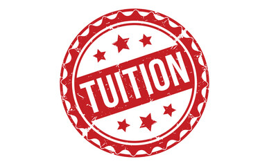 TUITION rubber stamp vector illustration on white background