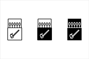 Open matchbox with matchsticks line icon. linear style sign for mobile concept and web design. Matches and Matchbox outline vector icon. Symbols, logo illustrations. Vector graphics