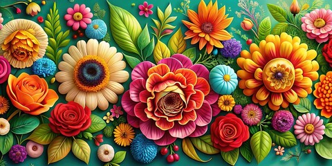Floral Website Header Design - Stunning Pattern