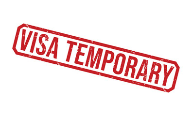 VISA-TEMPORARY rubber stamp vector illustration on white background