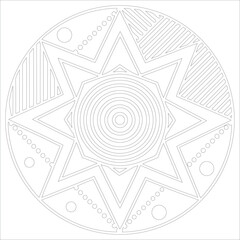 Fototapeta premium Minimalist Line Art Vector Illustration with Wavy Shapes, Halftone Dots, Memphis Pattern for Poster, Book Cover, or Gift Card Design