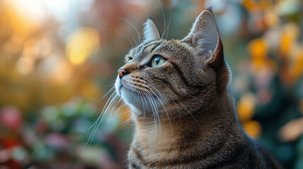 portrait of a cat with a big eyes