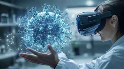 Virtual Reality Lab Experience with Scientist and Virus Simulation