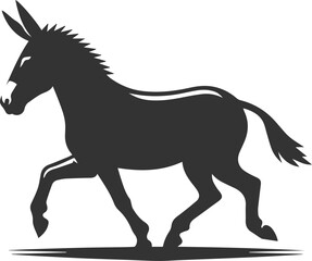 Obraz premium Mule animal silhouette vector
