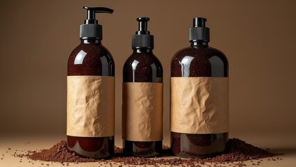 Naklejka premium A brown bottle full of technological sense