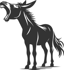 Mule animal silhouette vector