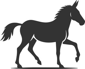 Mule animal silhouette vector
