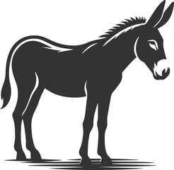 Mule animal silhouette vector