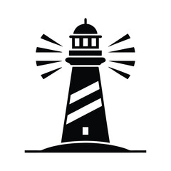 Lighthouse Tower Building Vector Illustration