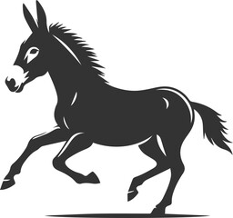Mule animal silhouette vector