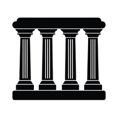Obraz premium Ancient Column Icon Set in Detailed Vector Style