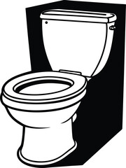 toilet bowl vector illustration