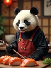 Chef Panda Preparing
