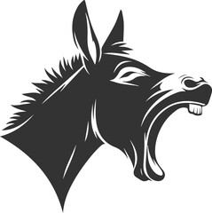 Mule animal silhouette vector