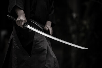 刀を構えた人物