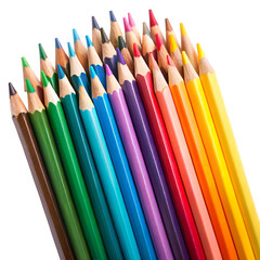 Colored pencil isolated on transparent background 