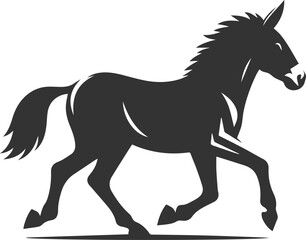 Mule animal silhouette vector