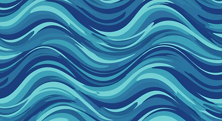 Abstract Ocean Waves: Serene Blue Water Texture