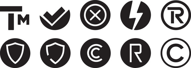 Collection of Copyright and Trademark Symbols